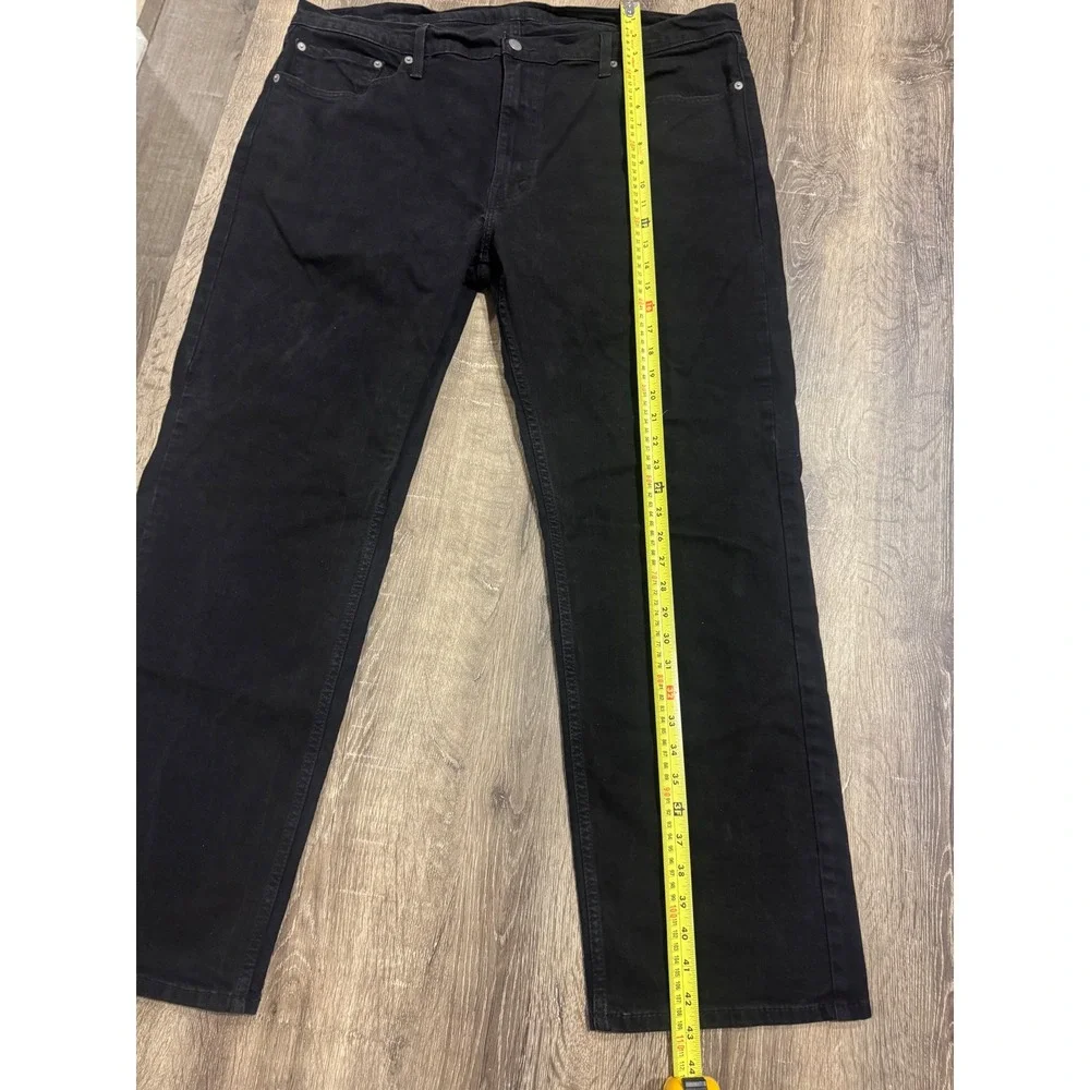 Levis 559 Relaxed Straight Jeans Mens 42x32 Black WaterLess Denim Pants